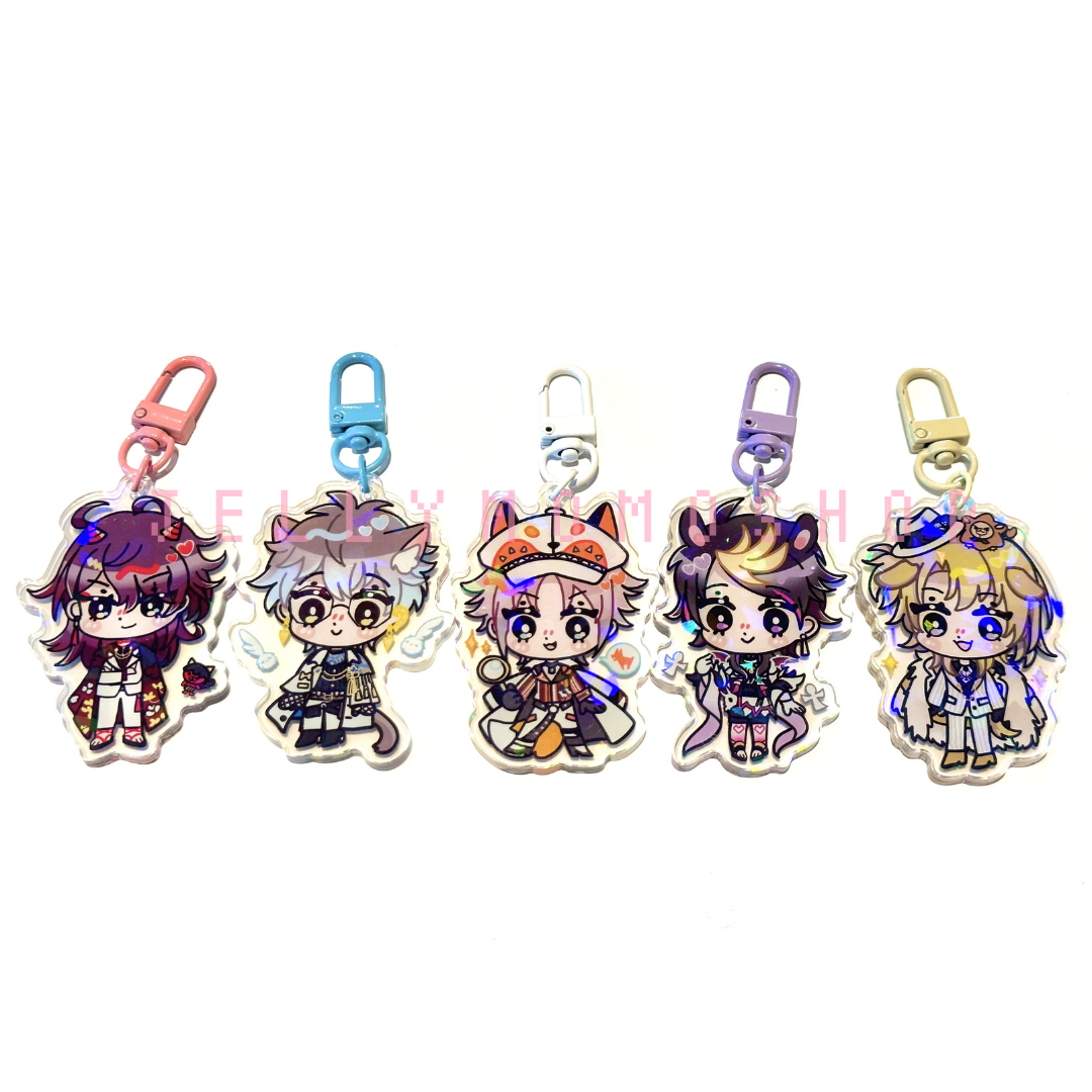 Holographic Luxiem Kemonomimi Acrylic Charm