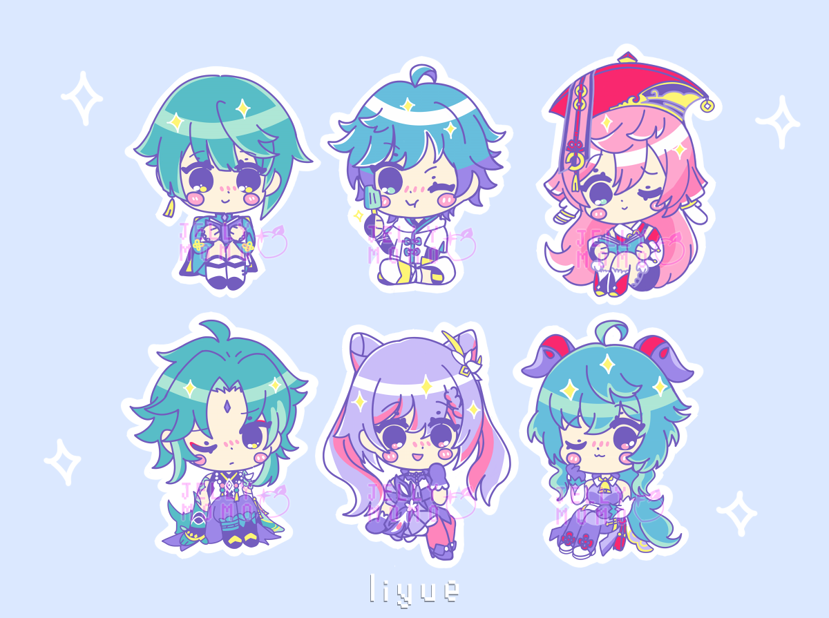 Genshin Babies Vinyl Sticker (sasu-hime) 「Genshin Impact」