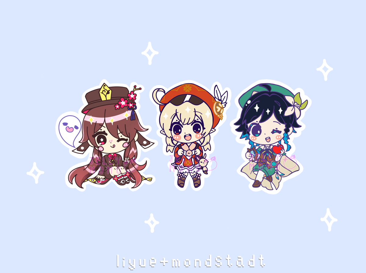 Genshin Babies Vinyl Sticker (sasu-hime) 「Genshin Impact」