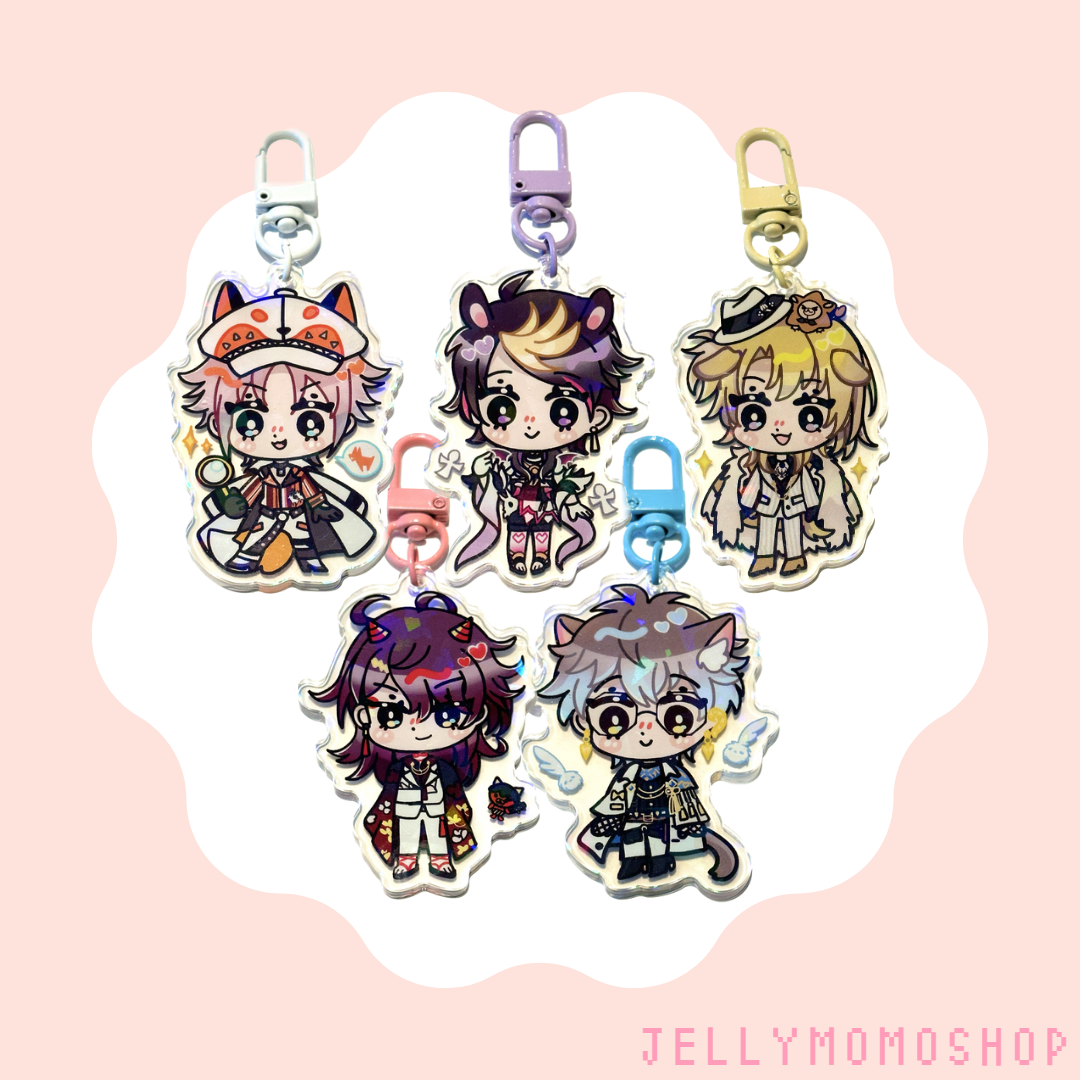 Holographic Luxiem Kemonomimi Acrylic Charm